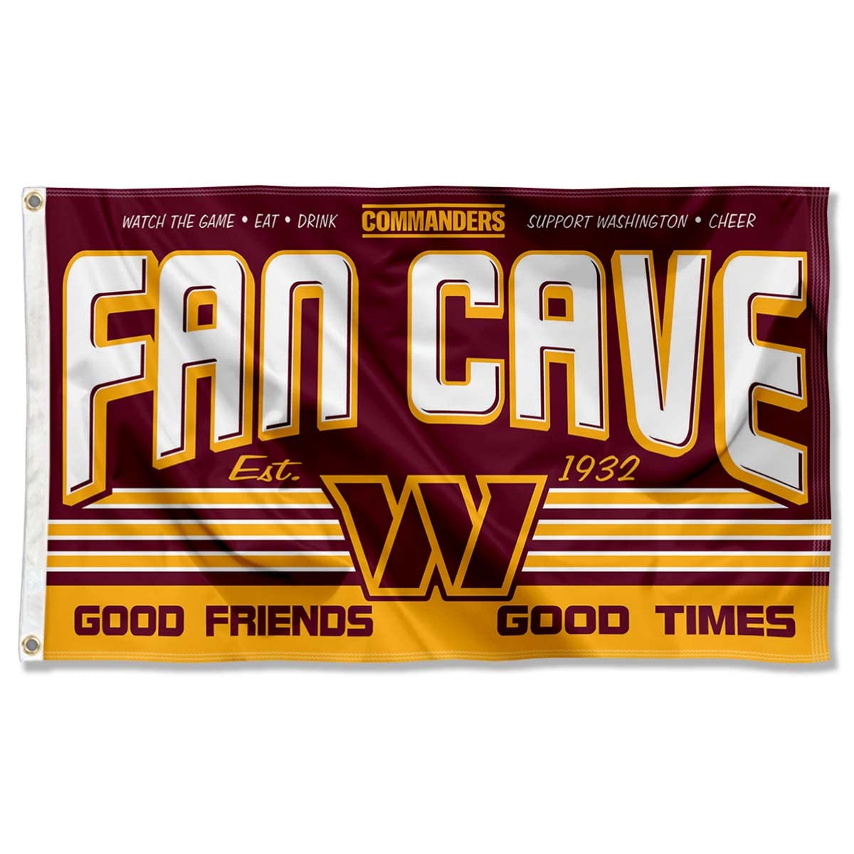 WinCraft Washington Commanders Fan Man Cave Banner Large Flag