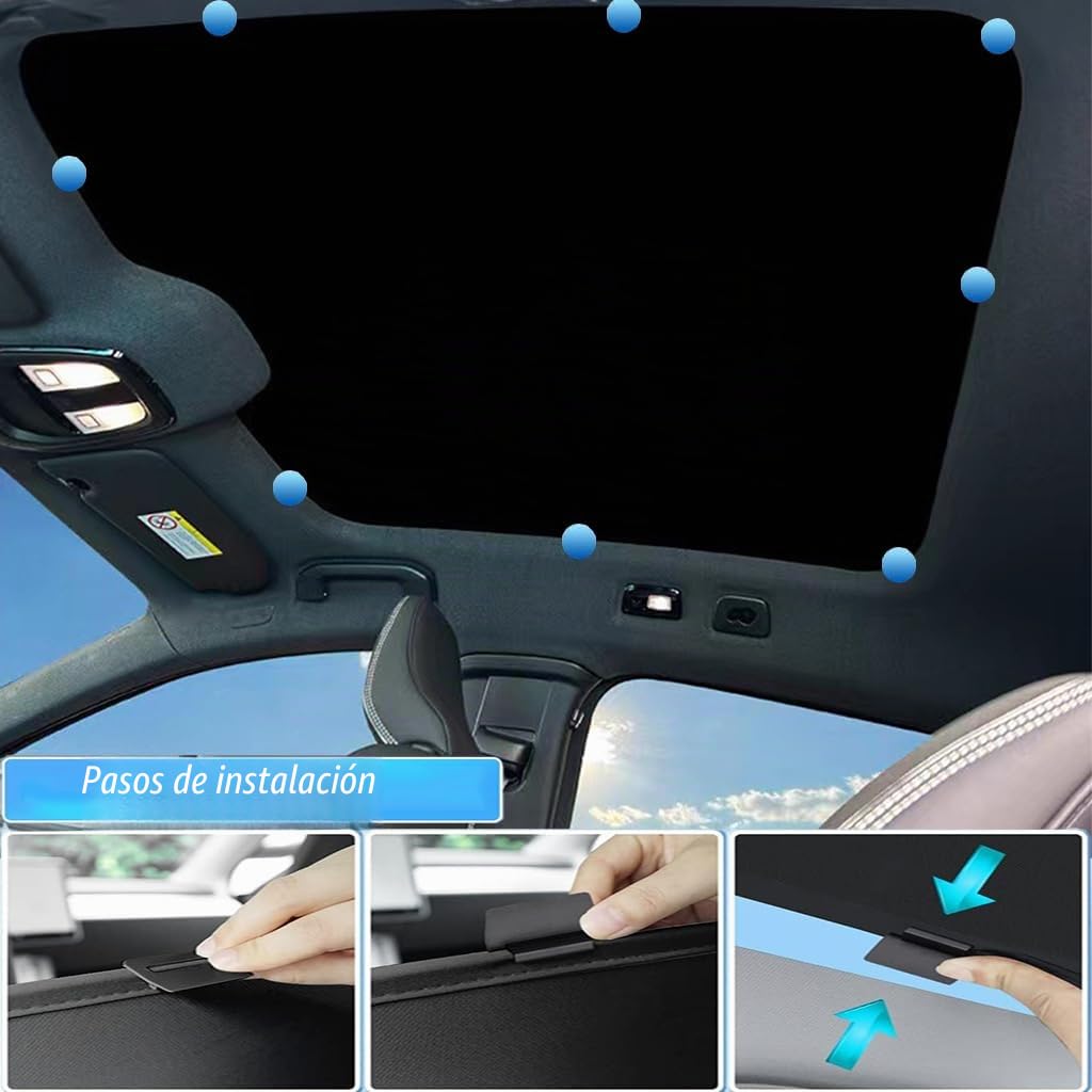 Parasol para Techo Compatible con Volvo C40(No Apto para XC40) 2021-2023, Plegable Sombrilla De Coche con Bolsa De almacenaje, Protección Solar Aislamiento de Calor Parasol de Techo