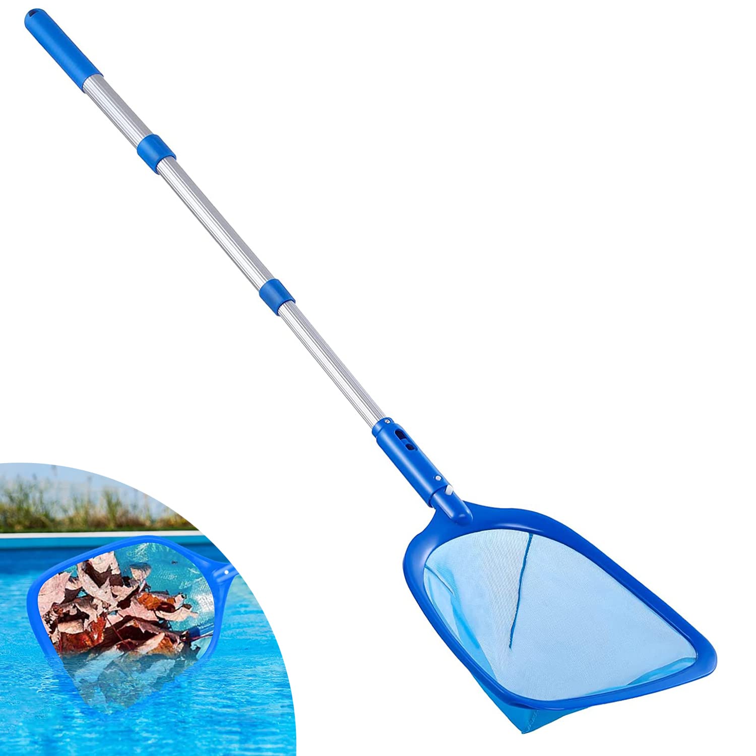 Mesh Net Pool Float Telescopisch Skimmer Net Jsdoin Swimming Pool Skimmer Net, Adjustable 5 ...