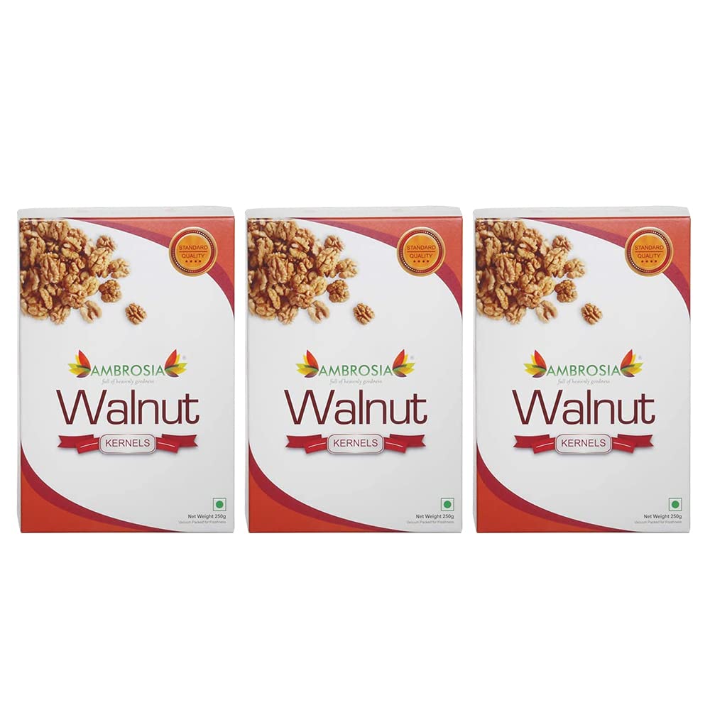 See full amazon price history chart for Ambrosia Walnut Kernels 250g X 3 Packs - 750 g | Light Halves | Walnuts without shell | Premium Dry fruits Ambrosia Walnut Kernels 250g X 3 Packs - 750 g | Light Halves | Walnuts without shell | Premium Dry fruits (B07P5N1K18) Amazon Price History, Amazon Price Tracker
