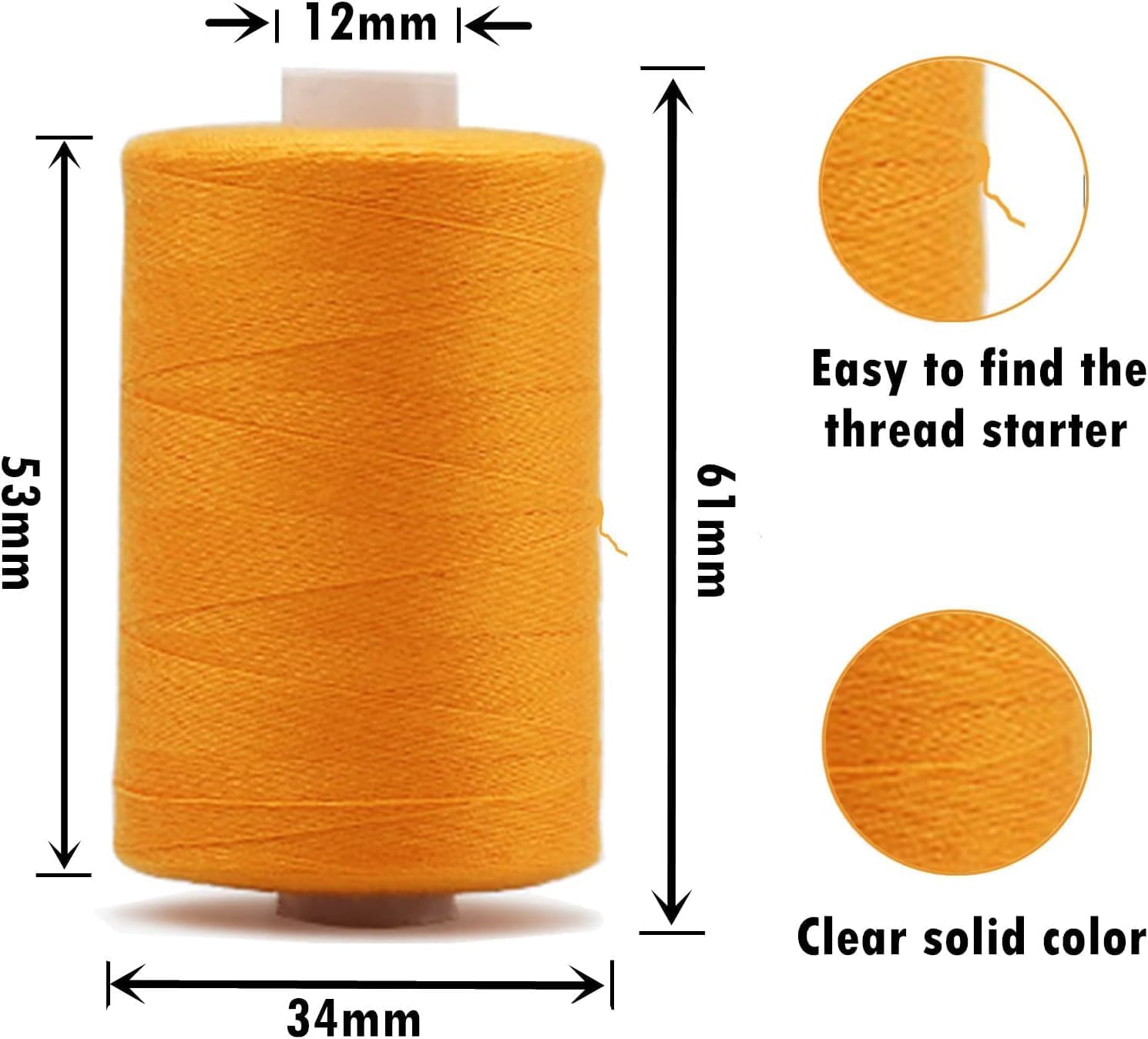 Simthread All Purpose Sewing Thread 98 Spool Assorted 1000 Yards Polyester Threads for Sewing(More Colors-98C)