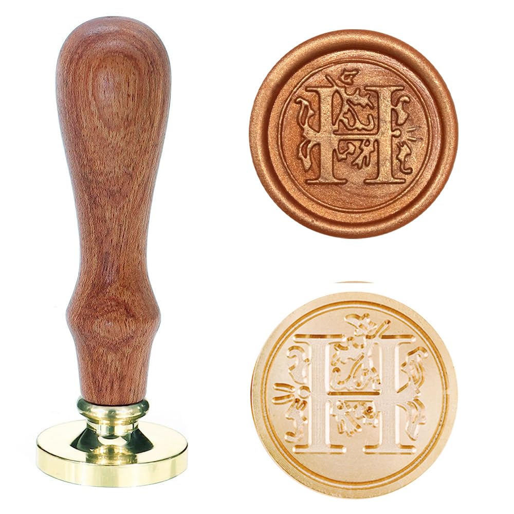Poemluve Zegelstempel Met Letter S - 25 Mm Vintage Waszegelstempel Met Houten Handvat, Voor Kaarten, Uitnodigingen En DIY-projecten