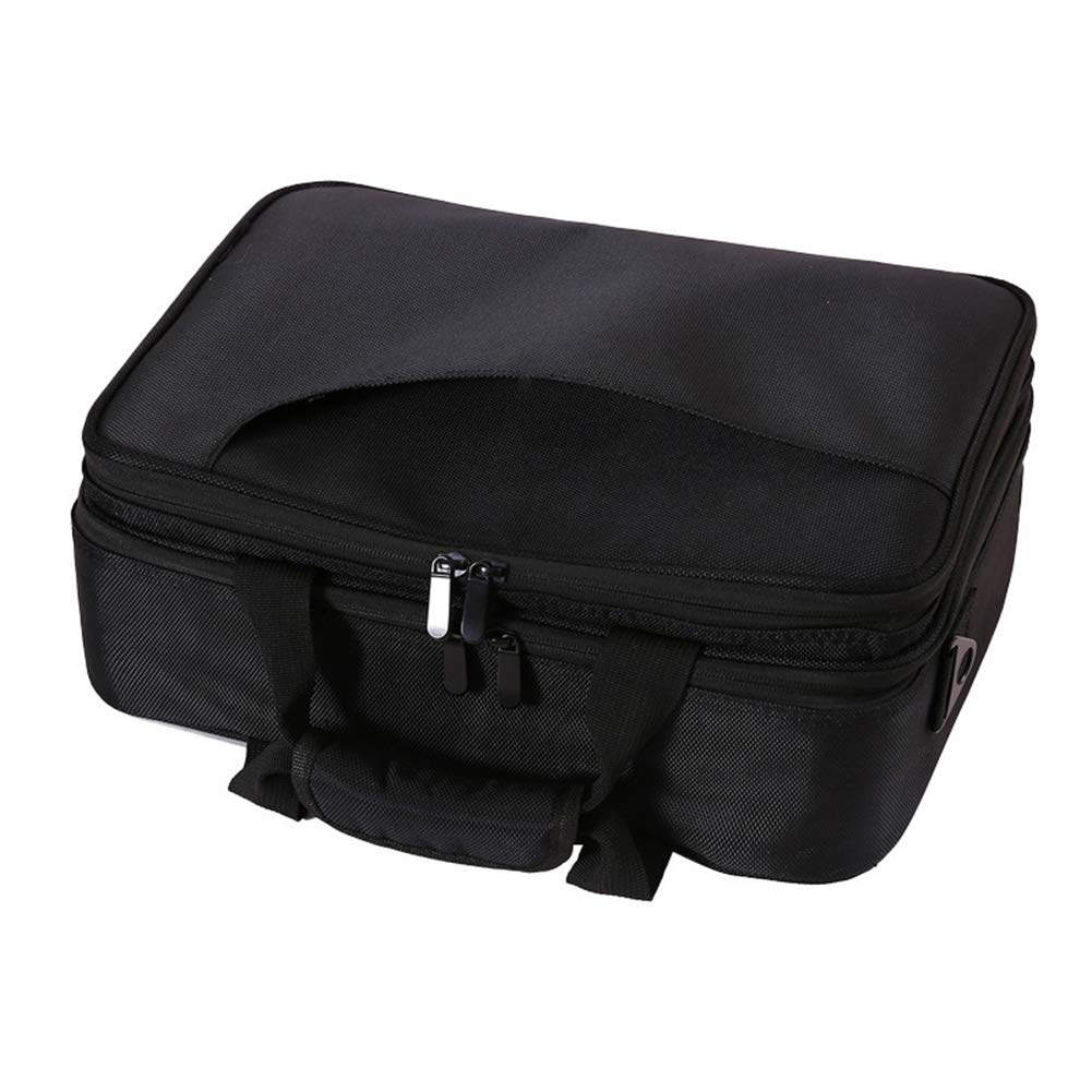Dauerhaft Kosmetiktasche Portable Reise Make Up Tasche, Make-up Pinsel Organizer Tasche mit Reißverschluss wasserdicht große Kulturbeutel für Frauen & Männer Room, Black