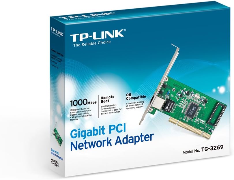 TP-Link 10/100/1000Mbps Gigabit PCI Network Adapter/Card, Includes Low-Profile Bracket (TG-3269)
