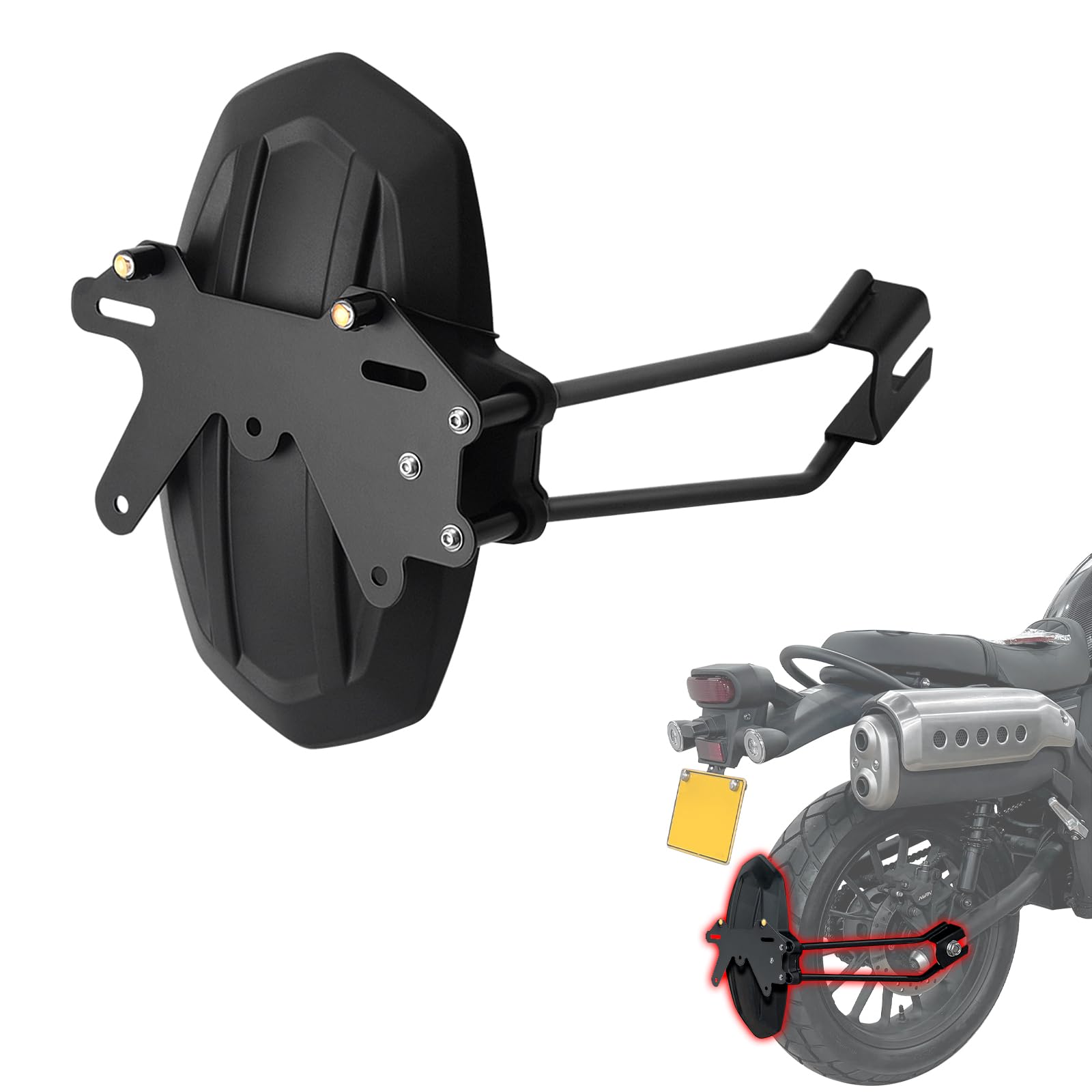 Amazon | GFARDMOTO リアフェンダー マッドガード（ナンバープレート