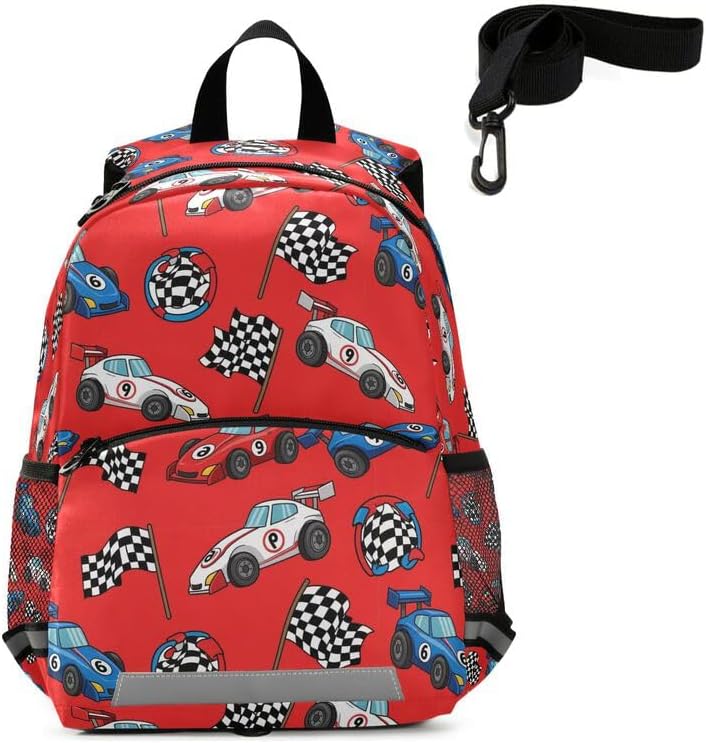 QUGRL Rainbow Gnomes Toddler Backpack for Boys Girls Lgbt Kids School Backpack with Chest Strap Leash Preschool Schoolbag Nursery Kindergarten Bag for Daycare Travel Hiking School