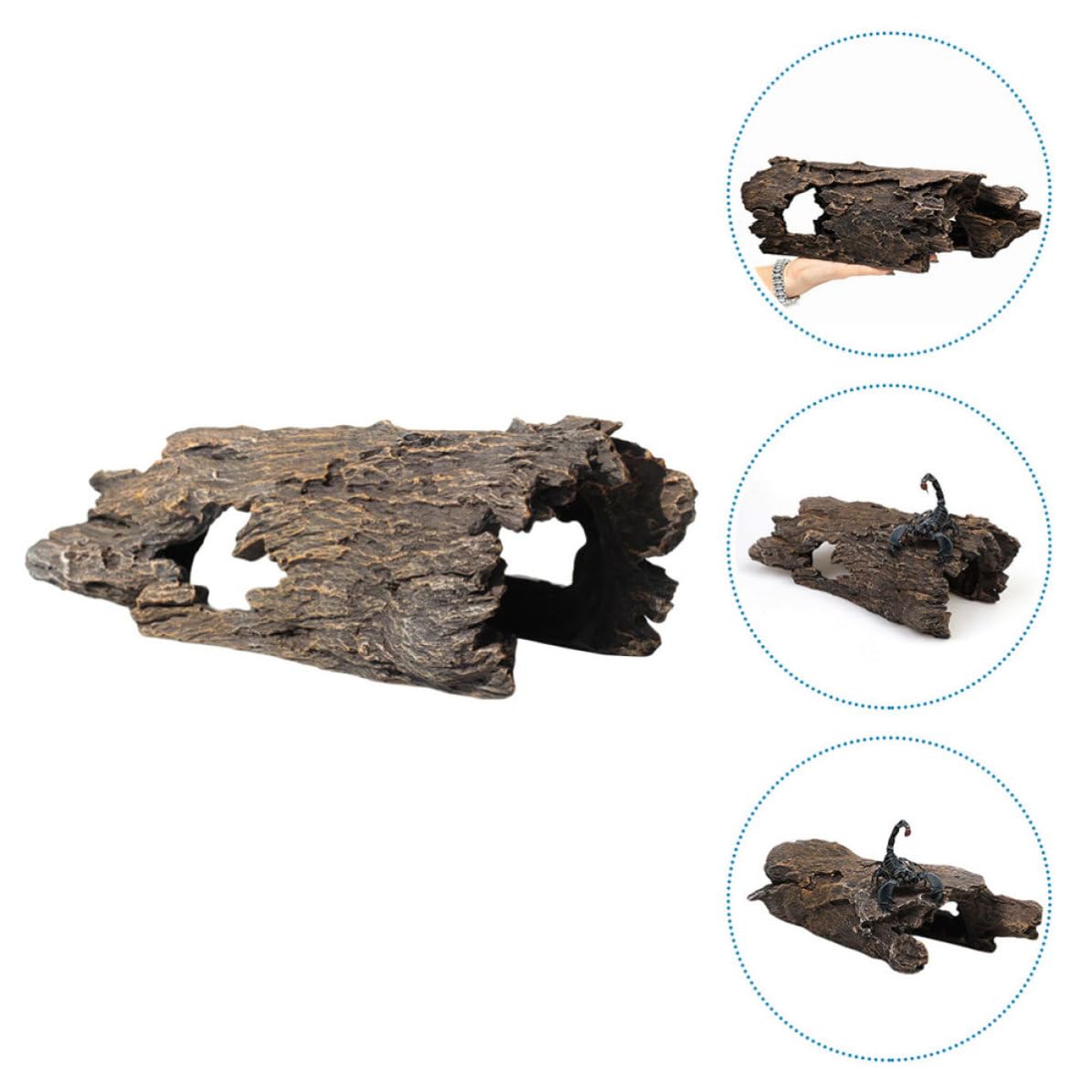 Mikikit Tocón de Paisaje Decorativo de Resina para Pecera, Árbol Artificial para Acuarios, Resistente al Desgaste y Adecuado para Decoración de Peceras Pequeñas
