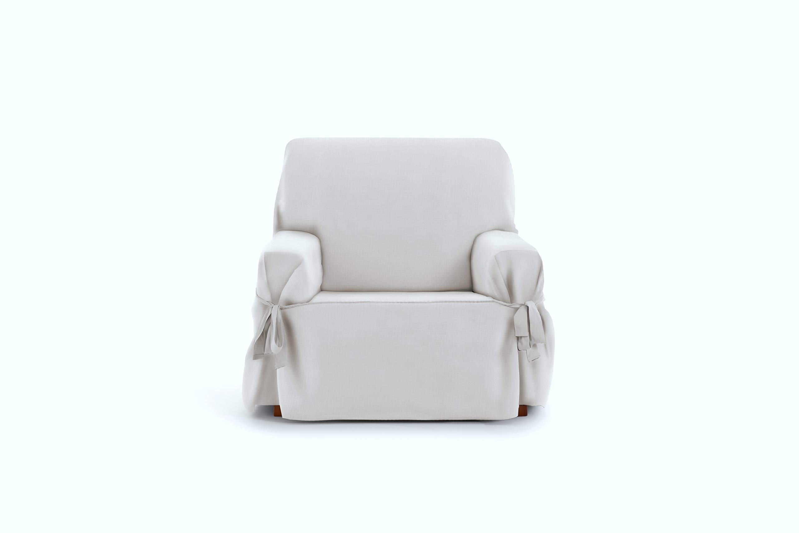 Eysa Sofa Cover, Cotton, White, 80-120cm, 1 seater
