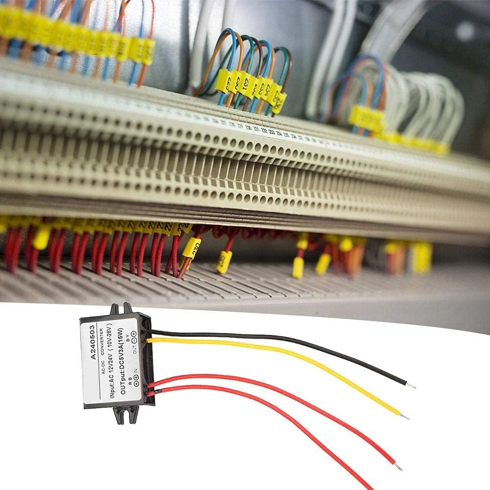 AC 12 V / 24 V na DC 5 V konwerter obniżający prąd AC-DC moduł zasilania wstecznego (3A)
