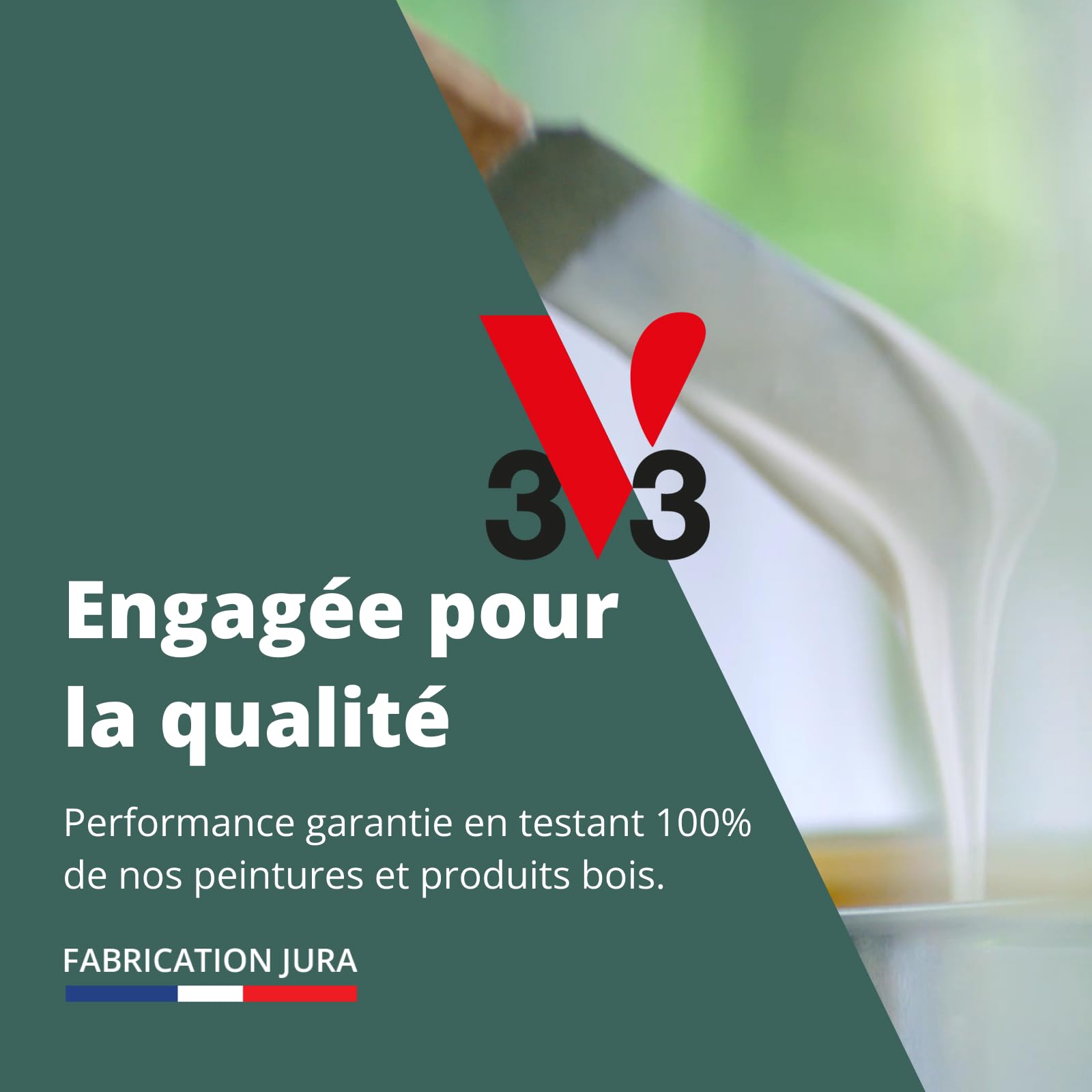 V33 - Blanc Essentiel - Peinture Intérieure - Peinture Murs, Plafonds et Boiseries - Application Rapide & Facile - Couvre en 2 Couches - Chantier Rapide Recouvrable en 3h - Blanc Durable - Velours 10L