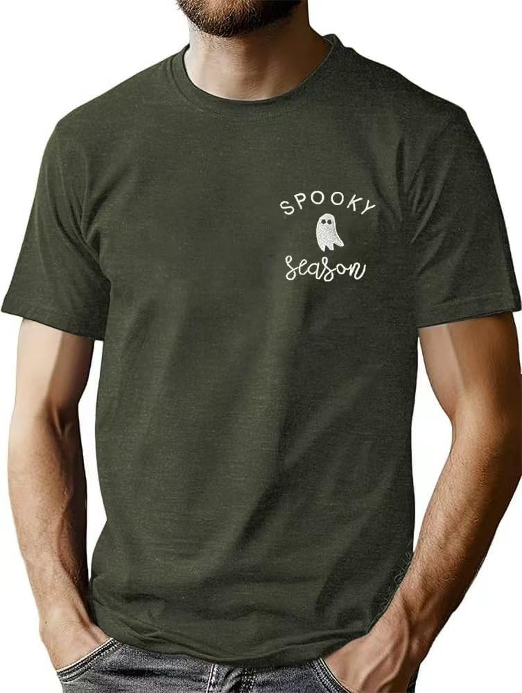 Fall Halloween Shirt for Men Winter Thanksgiving Christmas Graphic Tees