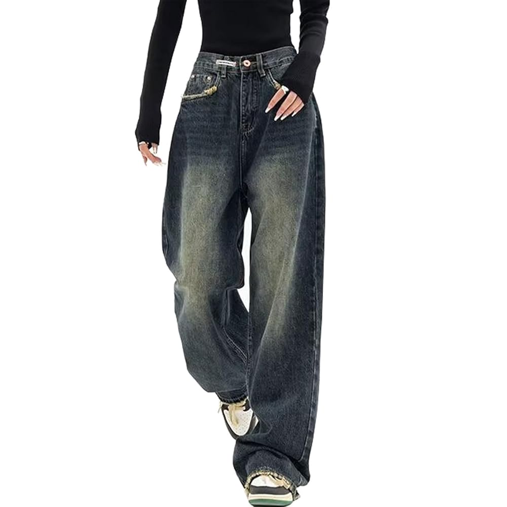 Amazon.com: Baggy Jeans for Women Y2K Low Rise High Street