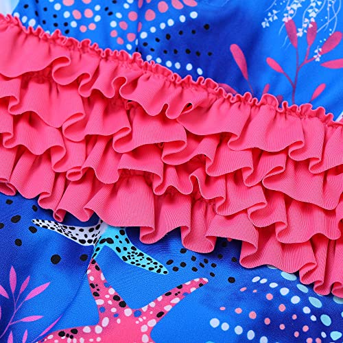 Image of XFGIRLS Baby /Toddler Girls Swimsuit Long Sleeve One-Piece Bathing Suit Rash Guard for Kids UPF 50+ Swimwear