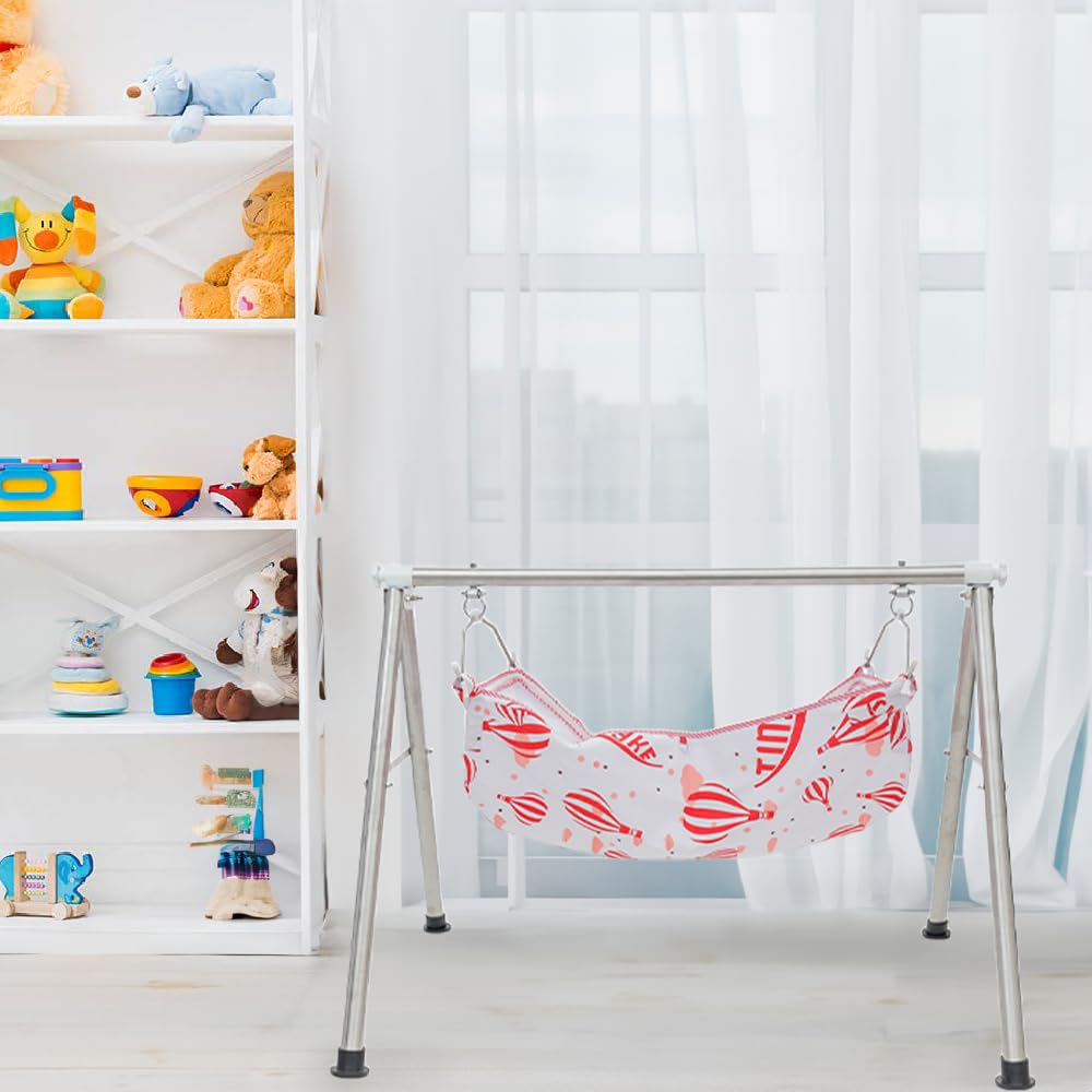 TINYTYKE Manual Cradle for Baby Boy and Girl | Portable Folding Baby Swing for 0 to 3 Years (25kg Weight Capacity) | Strong & Sturdy Jhula w/Free Premium Hammock | Baby Palna/Ghodiyu [Prime (S)]