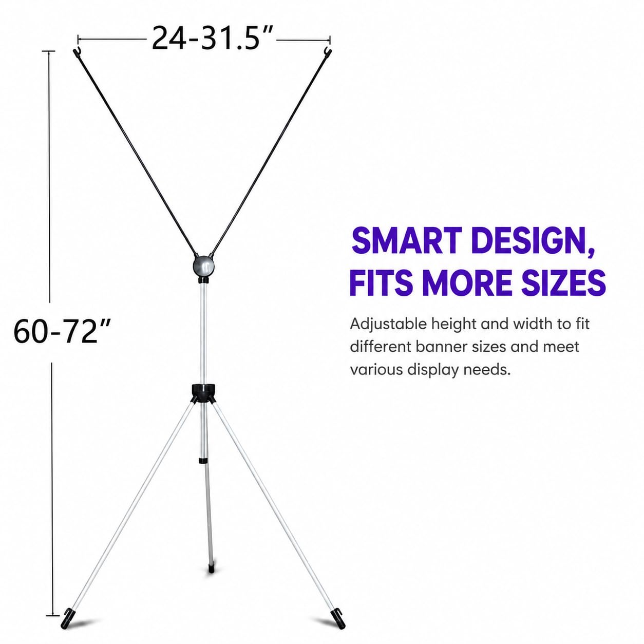 4U Media&Displays Paquete De 4 Con Bolsa Transporte (solo Soporte), 24 X 72