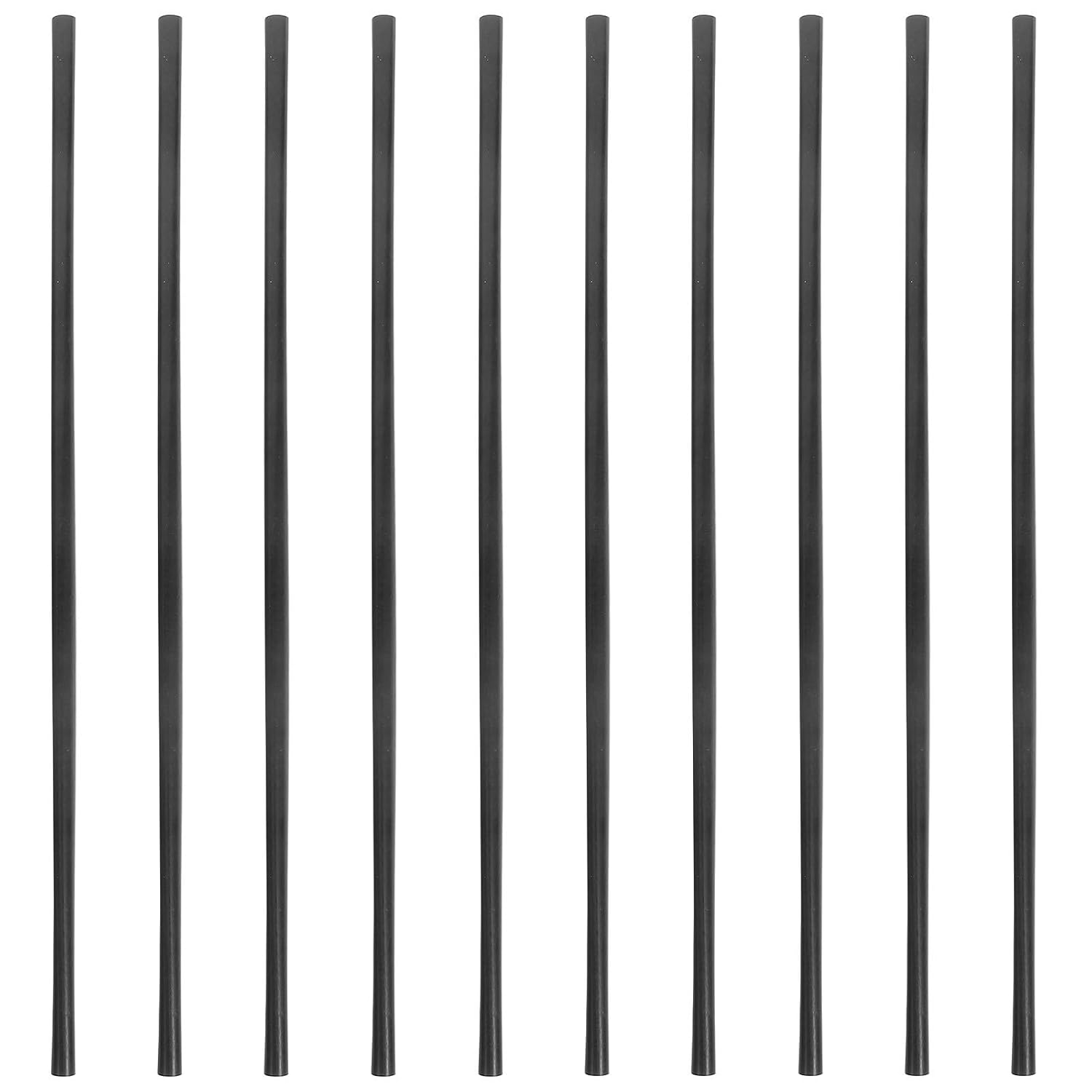 10pcs Black Pom Plastic Rods Dowels, Wear Resistant and Sturdy Polyoxymethylene Bars for Model Making and Crafting with Sleek Design
