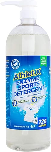 AthletX Enzyme Sports - Detergente líquido para ropa  128 cargas  Fabricado en Estados Unidos  32 onzas