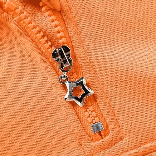 Toddler Boys Girls Cotton Vest Jacket with Hood, Kids Half Zip Hooded Vest Coat Sleeveless Pocket Waistcoat4