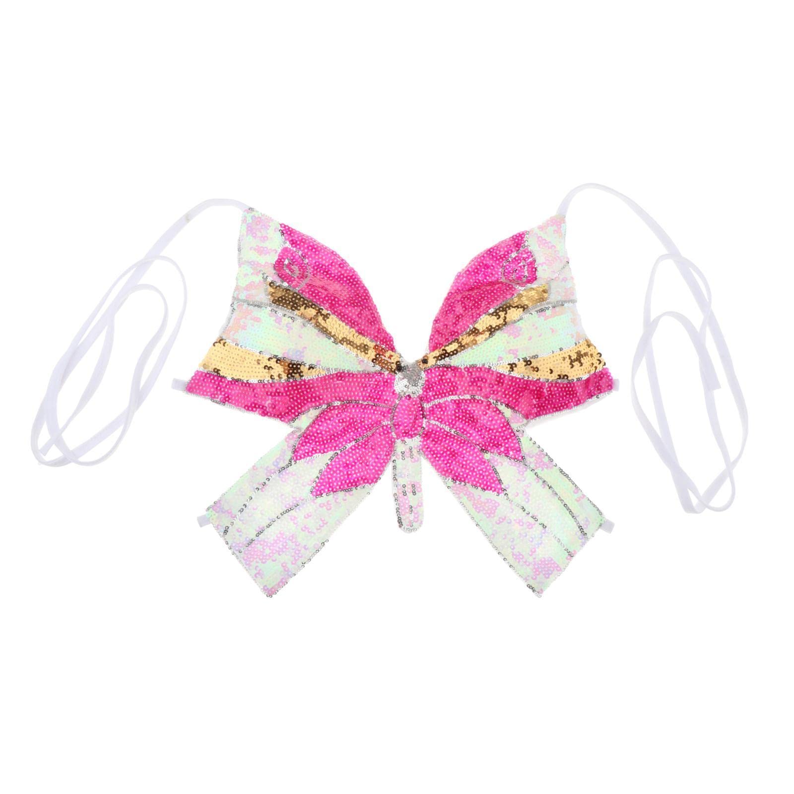 NIVAA Belly Dance Bra Top Women Sequined Dance Costumes Butterfly Tops Rose Red-image-23