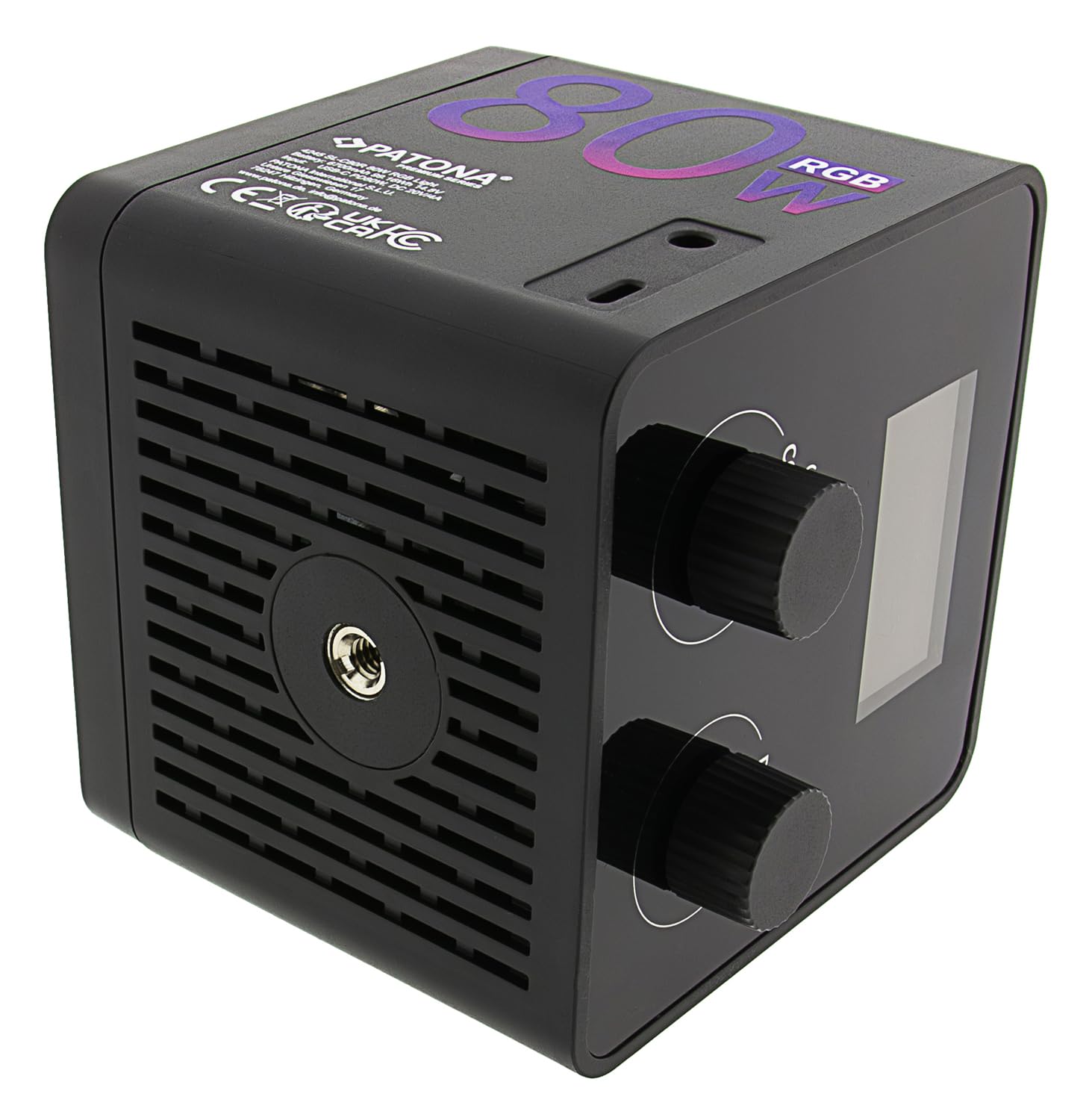PATONA Premium RGB Profi Videolicht | SL-80R | Video Licht 80W | 2500K – 6500K | 25.550-32.030 LUX | CRI≥95/≥97 | App Steuerung | COB Dauerlicht für Studio & Außenbereich