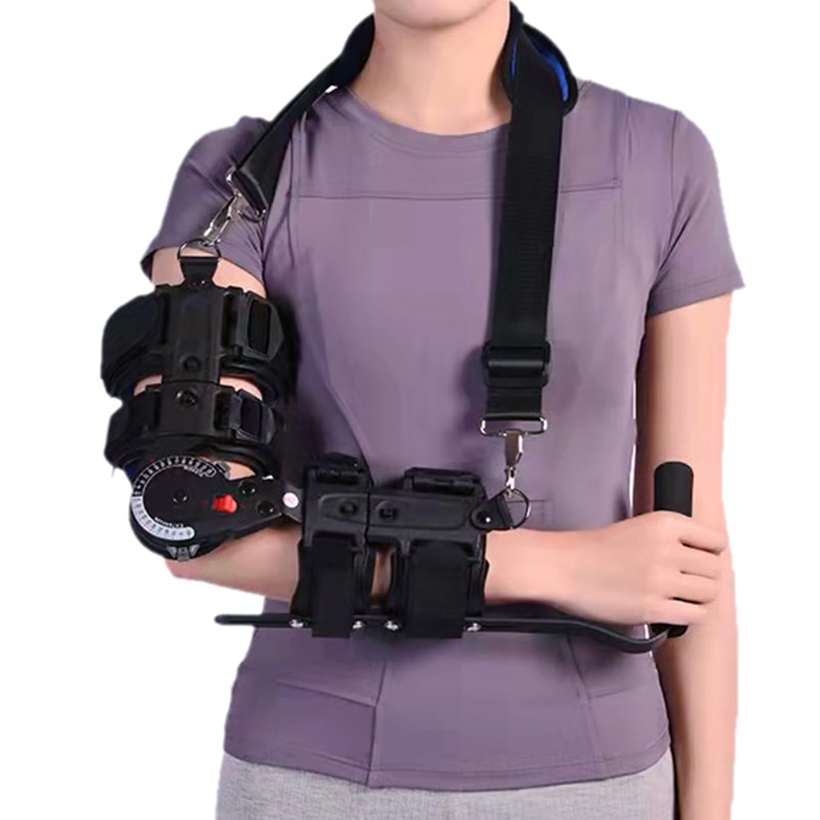 Tutore per Gomito incernierato con Supporto per Polso e arto Superiore, tutore per immobilizzazione Spalla Gomito per Recupero da infortuni al Braccio
