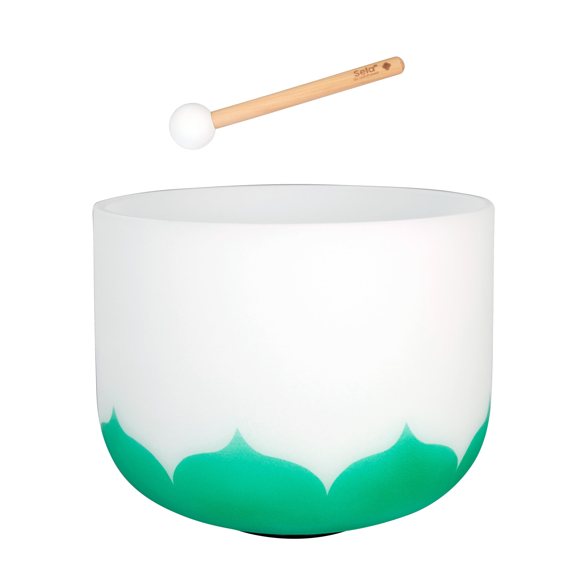 11 Inch Crystal Singing Bowl Set Lotus 432Hz F - Green (Heart Chakra)