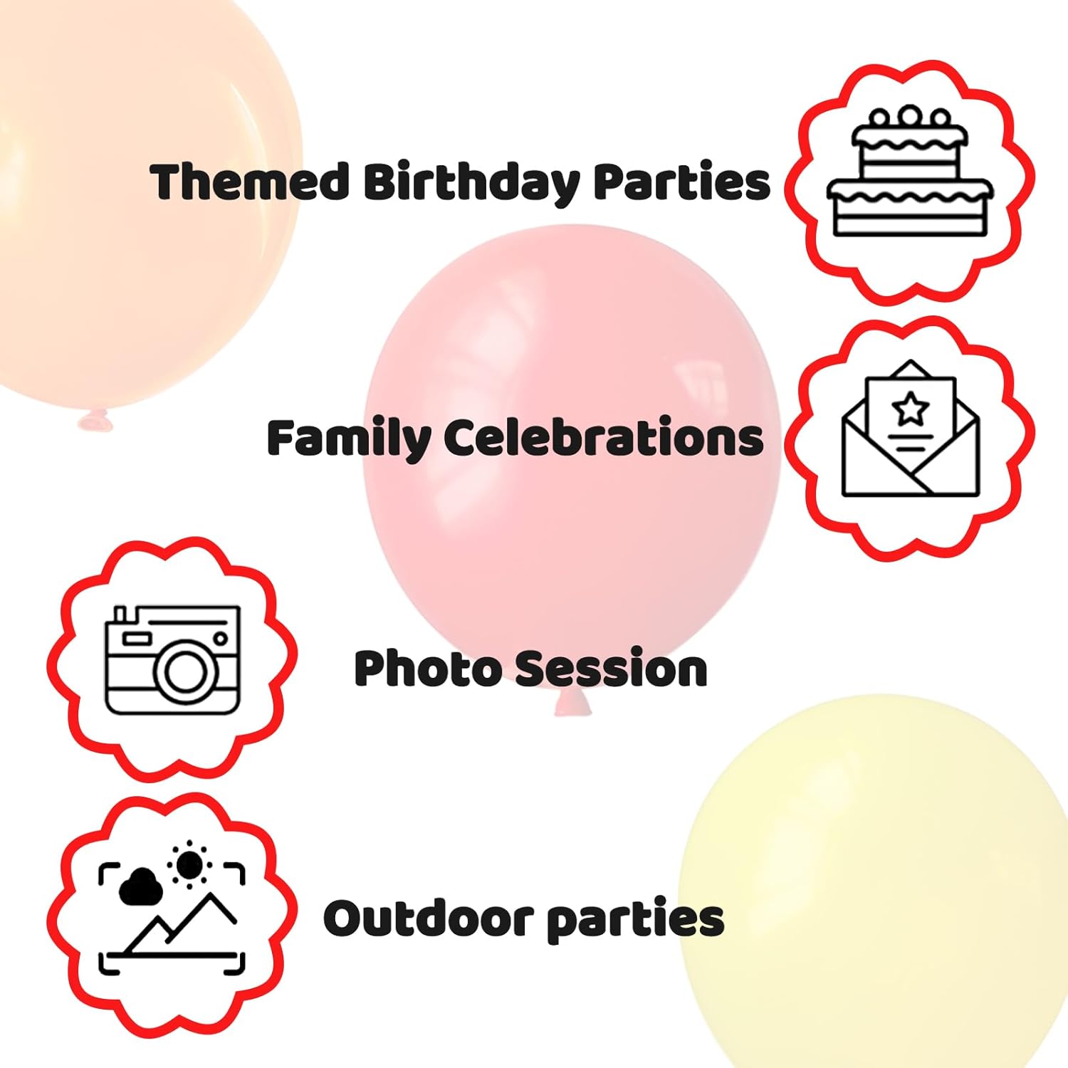 Assorted color Balloon 110pcs, color Latex Balloons 12 inch for Birthday Valentine’s Day Wedding(with 2 Ribbons). image 3 of 7 B0CSCHX6Q8