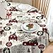 Eikione 70 Inch Round Merry Christmas Tablecloth, Truck Christmas Tree Tablecloth, Stain Resistant Dining Table Cover for Holiday Decor