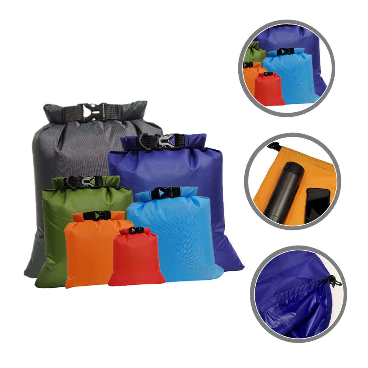 HANABASS 2 Set Sacche Impermeabili Per Attività All Borse Rafting E Kayak Per E Sport Acquatici Diverse Per Esigenza 6 * 2