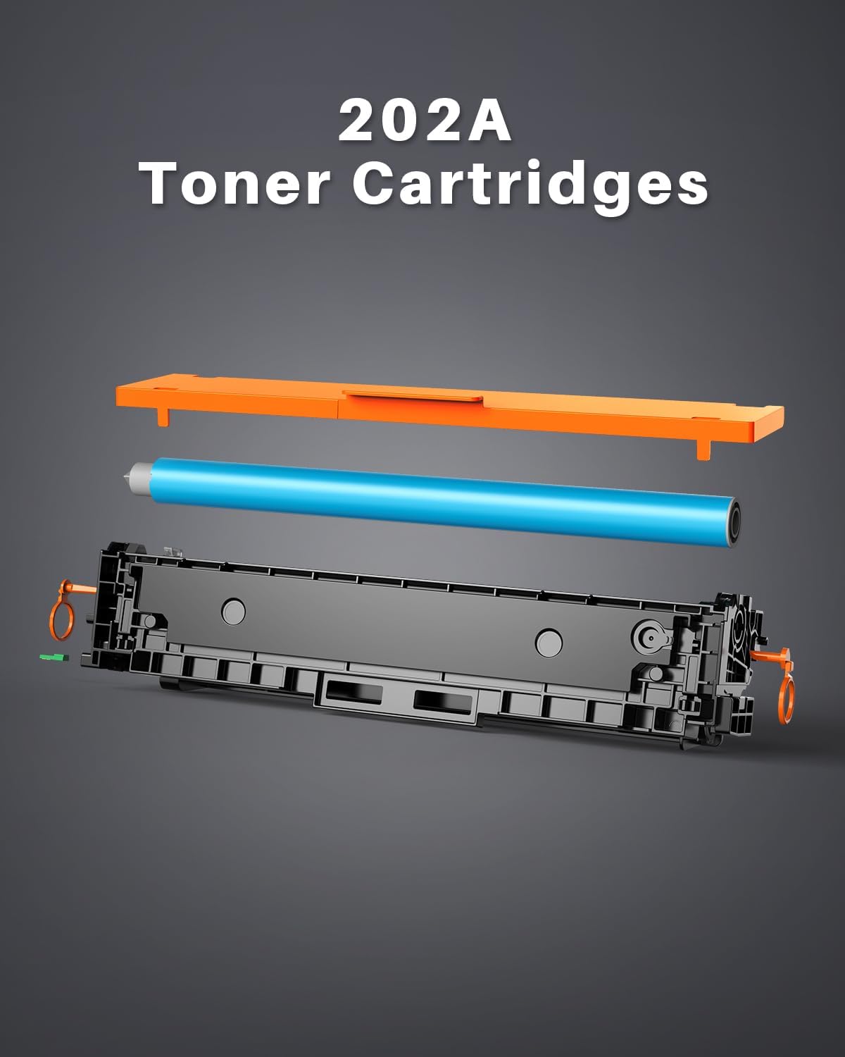 INK4U 202A Black Toner Cartridges Compatible for 202 A 202X CF500X CF501X CF502X CF503X as Replacement with Color LaserJet Pro M254dw/M254nw/M254dn MFP M281fdw/M281fdn/M281cdw/M280nw (2 Black)