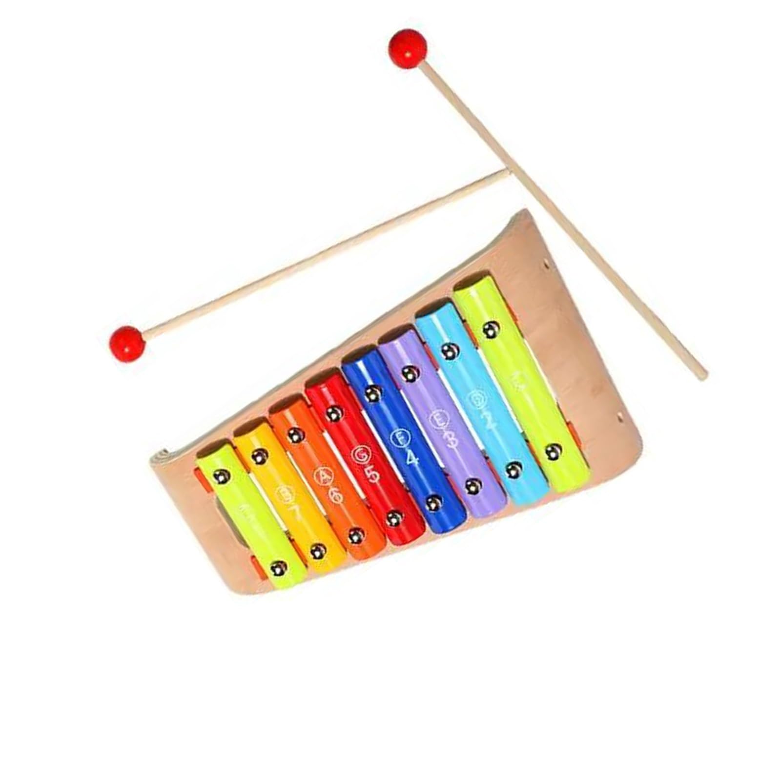Pequeño instrumento de percusión de xilófono Glockenspiel de 8 tonos con 2 mazos adecuado para principiantes Kit De Glockenspiel Profesional