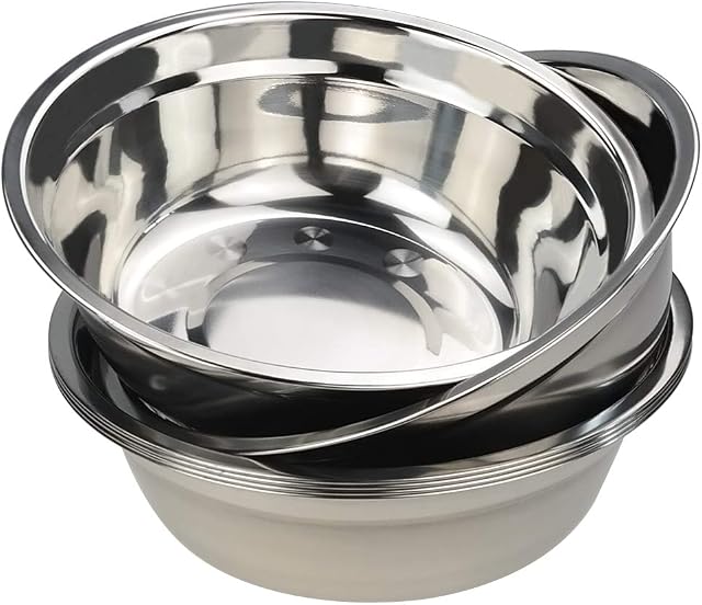 Fiaze 6-Piece Bol de mélange en acier inoxydable, 9.5" Ensemble de bols de service de diamètre