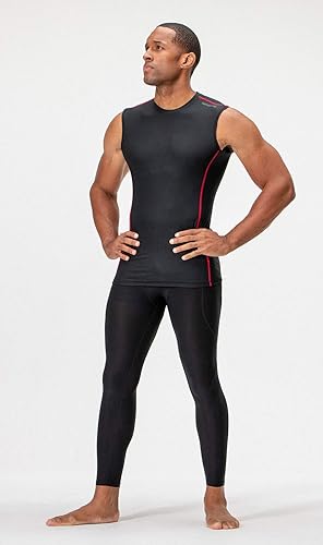 Miniatura 6 de DEVOPS Paquete de 3 camisas de compresión atléticas sin mangas para hombre (paquete de 3)
