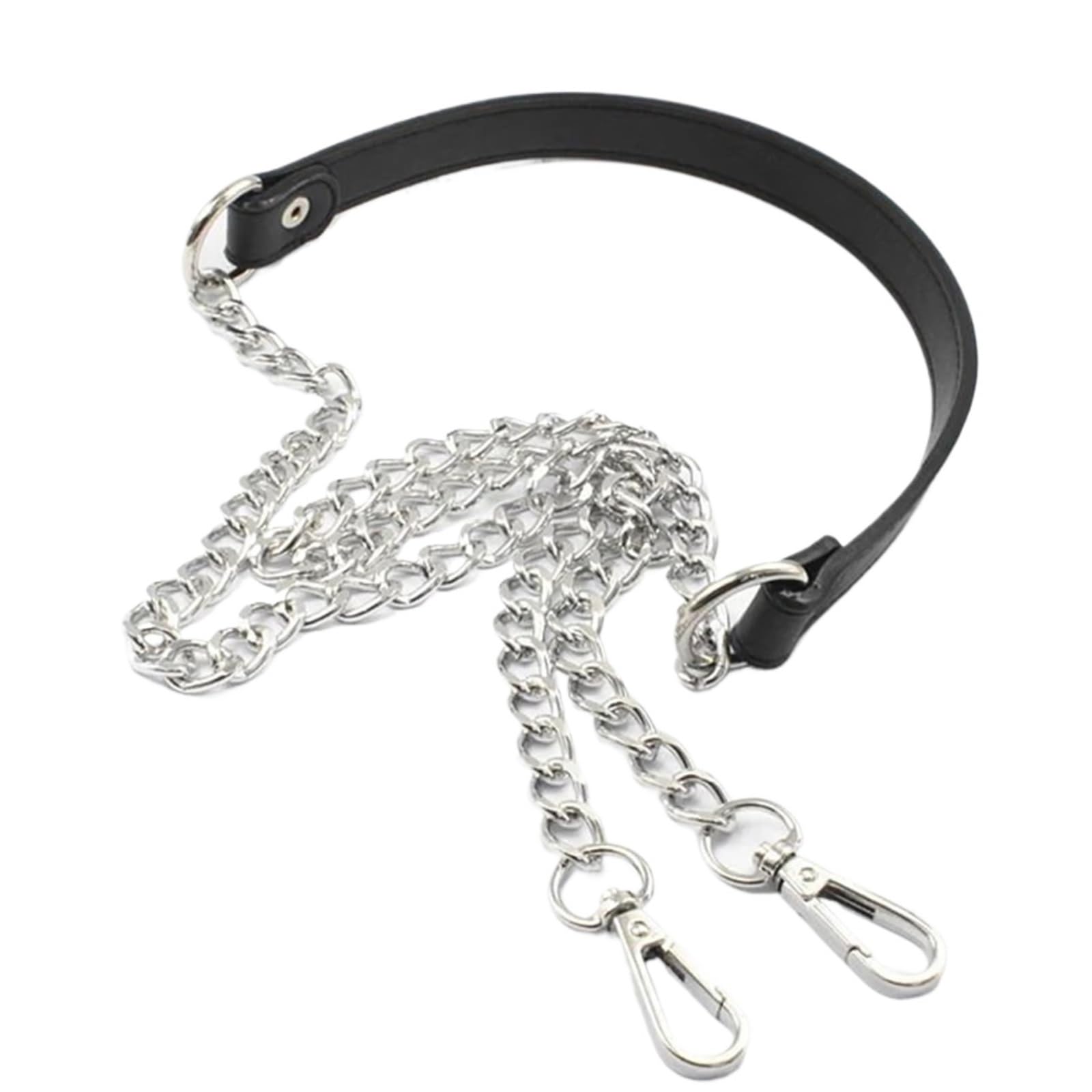 YUSUZH 2PCS 60cm-160cm Bag Chain Replacement Detachable Shoulder Strap Leather for Small Bag(Black C,140cm)