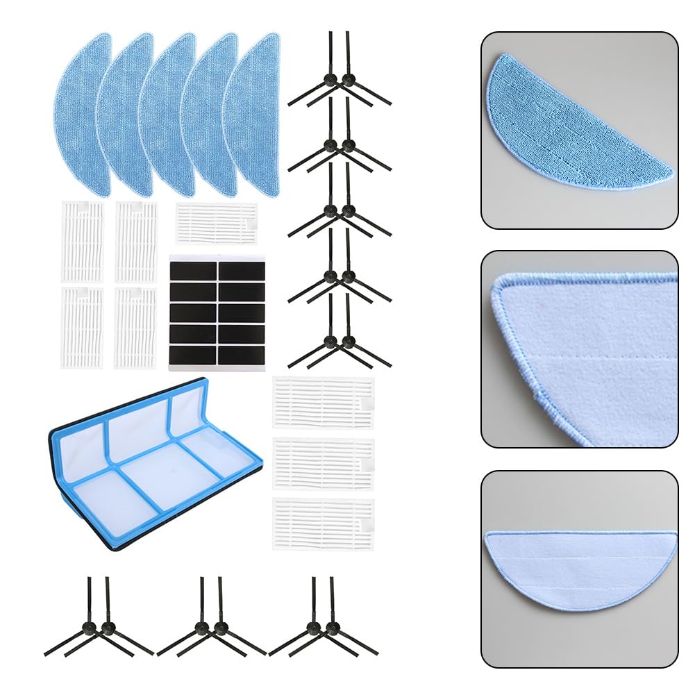 QOXEZY Parti di ricambio per aspirapolvere, per V3 V3s V5 V5s Pro, filtro spazzola laterale, kit di ricambio per robot aspirapolvere (B