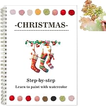 Watercolor Workbooks Coloring Book Easy Nature Scenes Beginner Friendly Watercolor Painting Set Art Crafts Painting Kit for Creative Exploration Gift for Adults Christmas, Without Palette