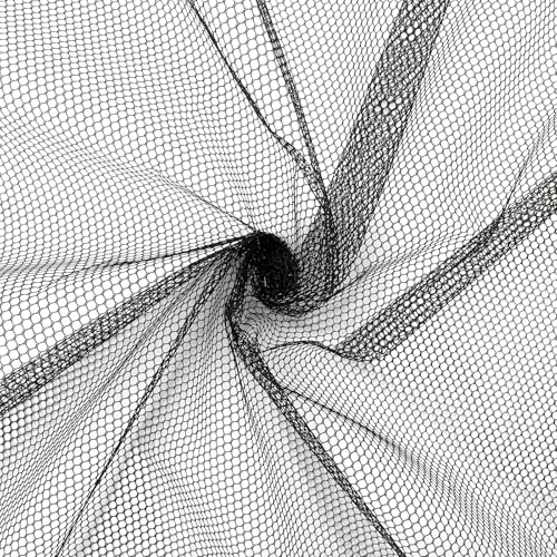 Tissu en maille noire de 160 x 150 cm en nylon doux pour finitions vêtement