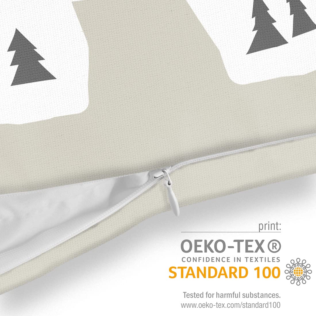 VOID A Lettere Decorative Cuscini federe Poliestere Impermeabile per Uso Outdoor e Indoor, Kissen Size:80 x 80 cm