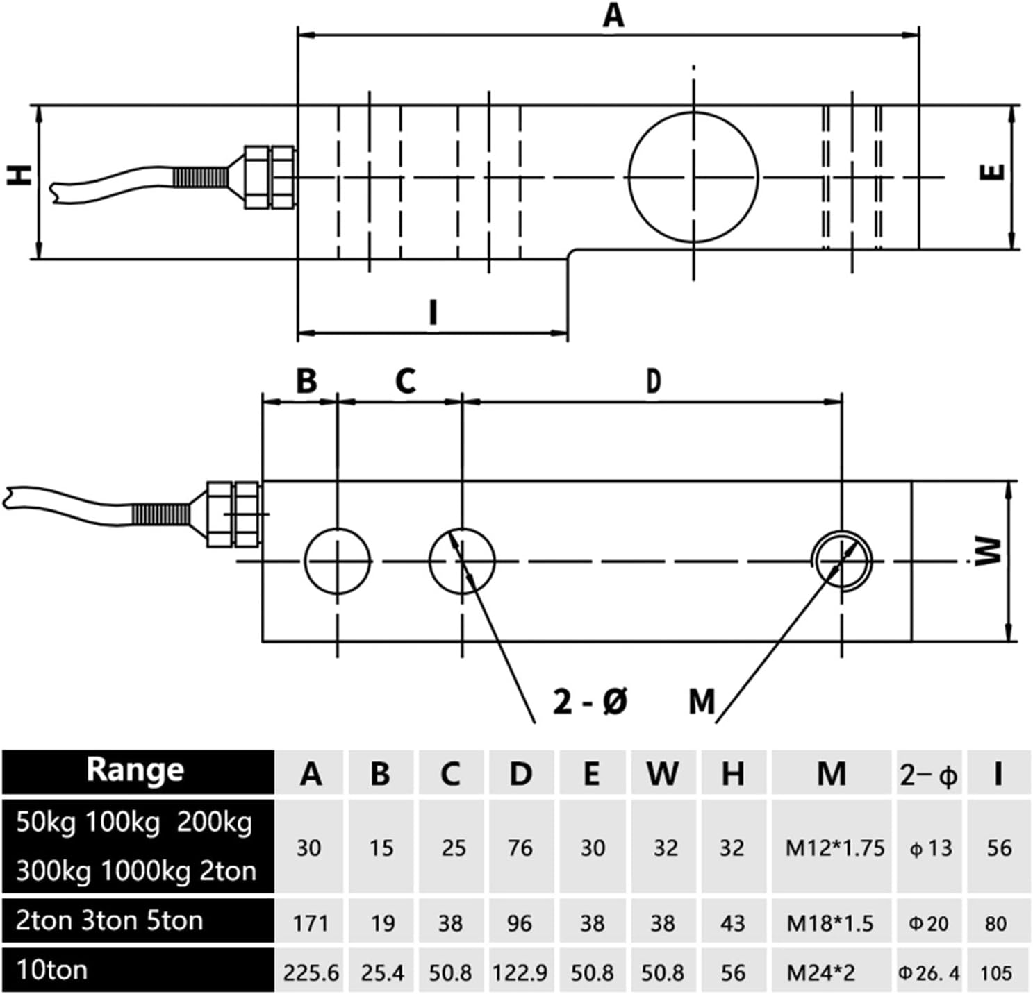 Load Cells, Cantileve Load Cell Scale Weighing Sensor Shear Beam Load Cell Force Measurement Alloy Steel Electronic Platform Rail 50KG 1ton 3T 5T 10T(100KG) (Silver 100KG)
