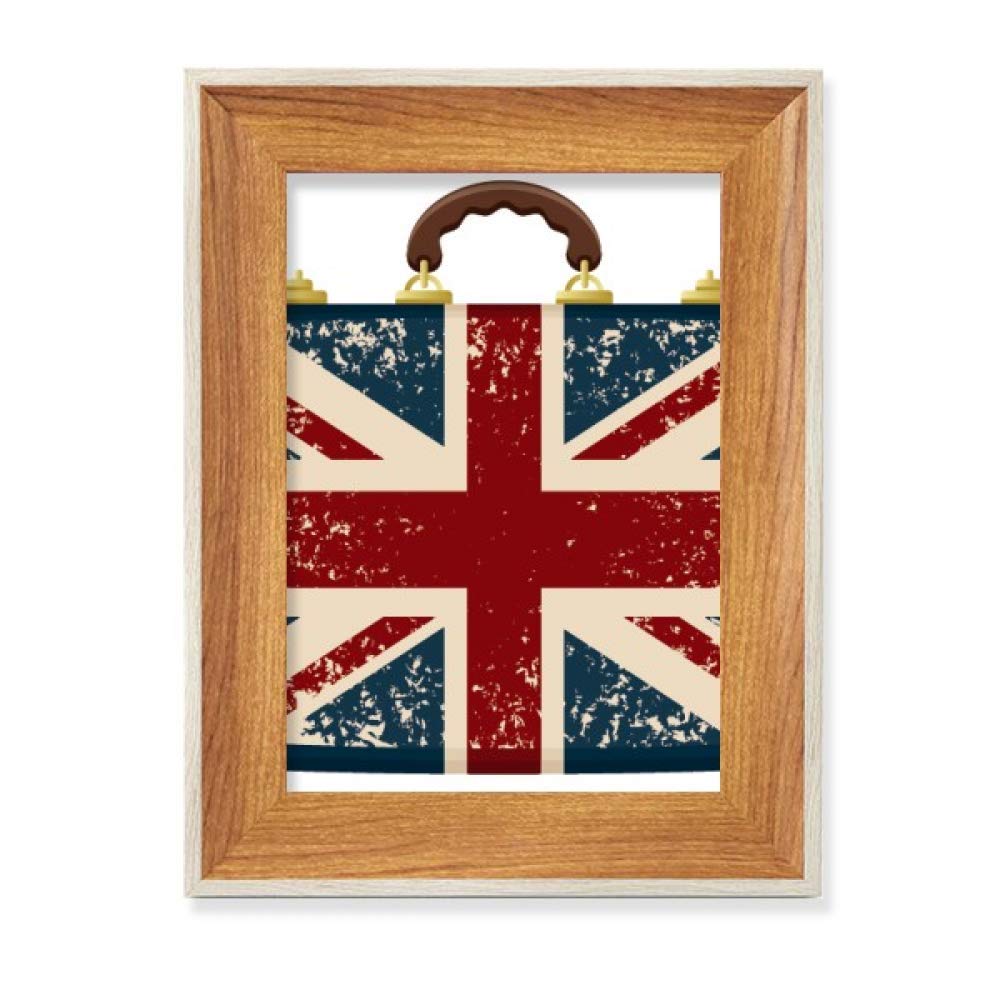Cadre photo bois Union Jack rétro : décoration de bureau chic et authentique en boîte