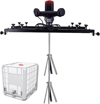 IBC المحرض، 3280 W خزان كهربائي خلاط آلة، 110 V التجارية 1 طن الطلاء آلة التحريك مع شماعات الدعم، 65-125 CM قابل للتعديل، الطلاء خلط المعدات للحبر حل المحرض