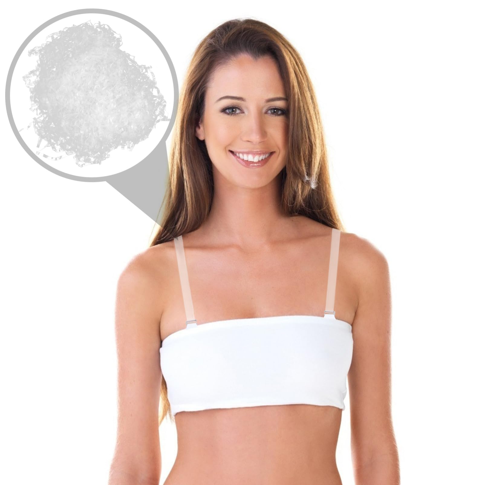 Tofficu 2 Piezas 1 Banda elástica transparente mini De coser cuerda elástica ropa productos elásticos para manga Banda elástica ajustable correas claras correa elástica en la cintura tpu