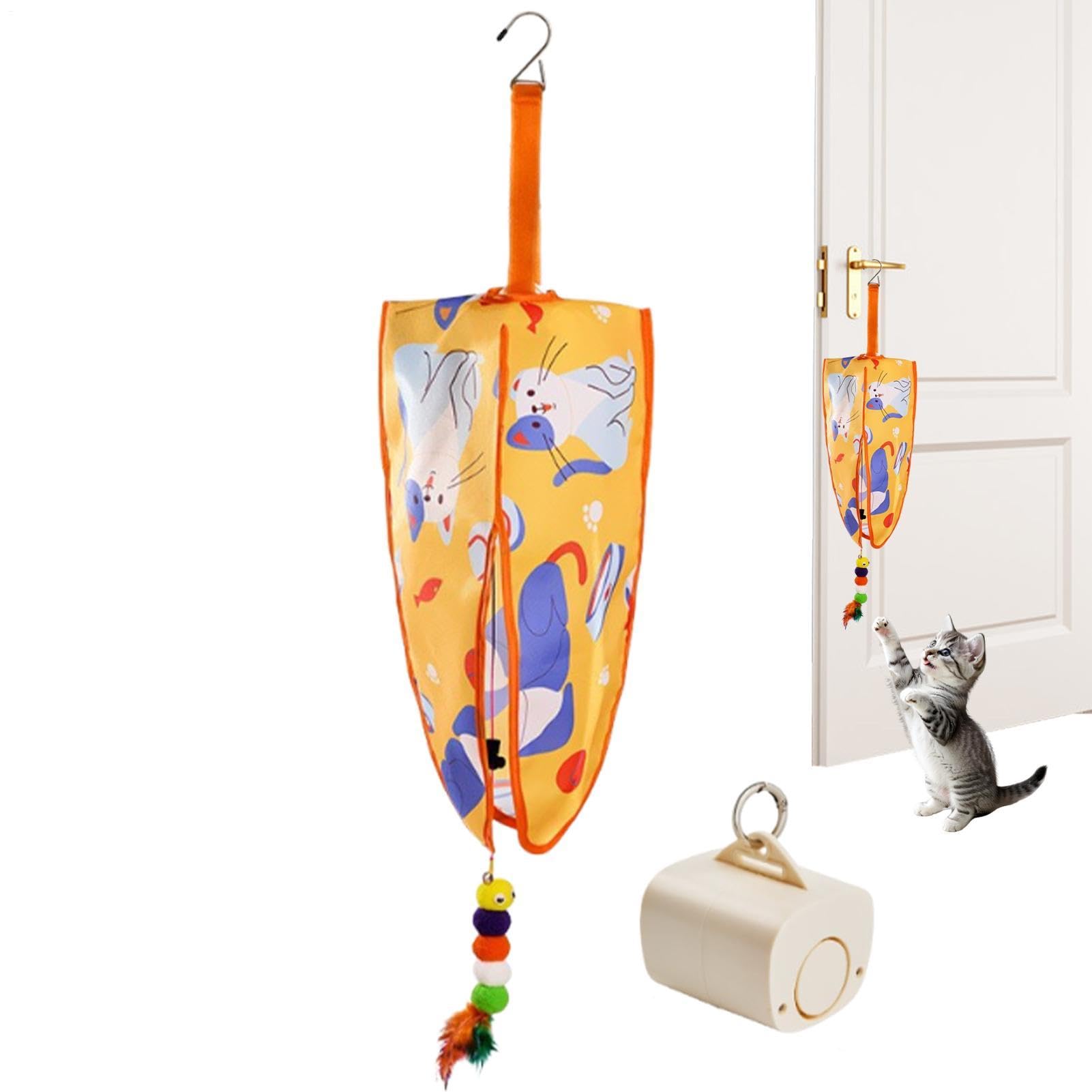 Jouet interactif pour chat de 66cm avec plume rechargeable et mouvement automatique