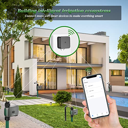 Anseto Sprinkler Timer Wifi Water Timer For Garden/Lawn,Irrigation Hose Timer With Wifi Hub Remote Control Irrigation System Compatible With Alexa And Google Home With Two Irrigation Modes/Rain Delay #TOP6