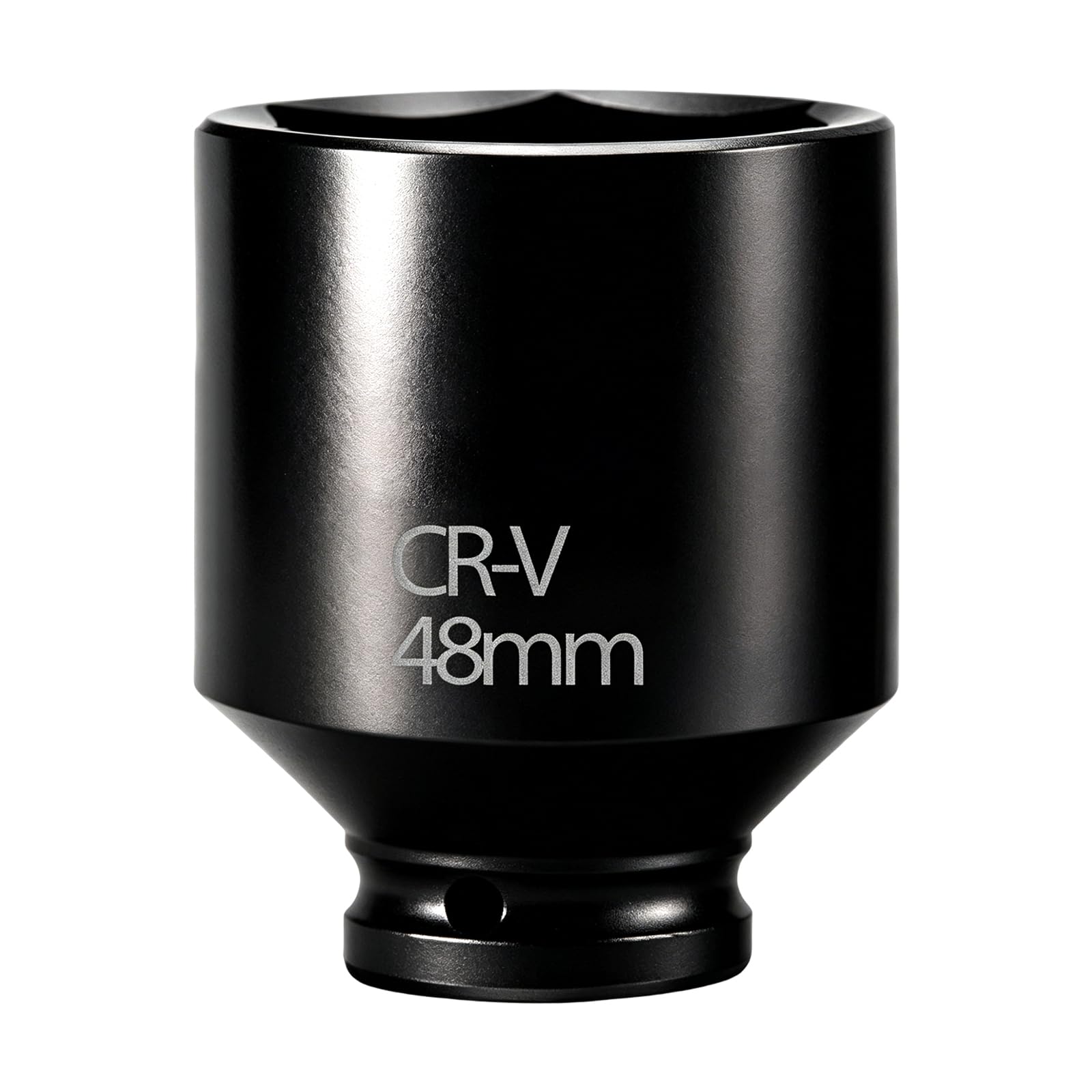 1/2-Inch Drive Deep Impact Socket, 48mm 6-Point Metric CR-V Steel Black Phosphated Rust Prevention Socket for Light to Medium-Duty Impact and Hand Tools
