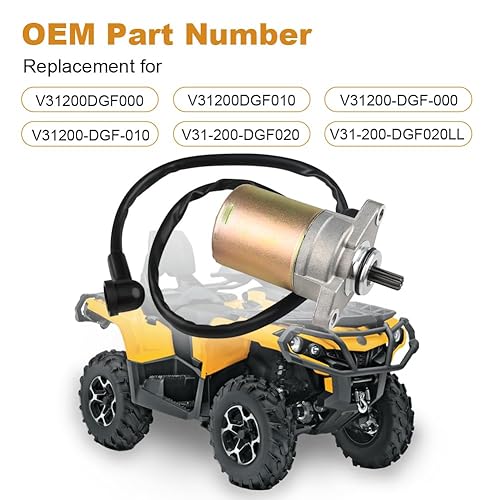 Miniatura 2 de WATERWICH Motor de arranque compatible con Can-Am DS70 2010, Mini DS70 4T junio 2008, DS90 2009, DS90 Mini 2014-2015, colocación para V31200DGF000