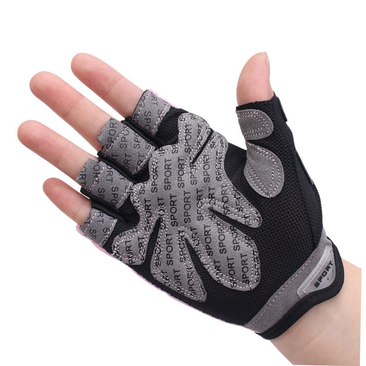 BESPORTBLE 3 Guantes De Entrenamiento para Mujer De Medio Dedo para Levantamiento De Pesas (Palma para Equipo De Fuerza)
