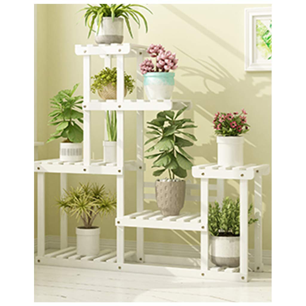 DQKHGFCAPG Solid Wood Plant Stand, Flower Pot Holder, Display Potted Rack /667(White,D)