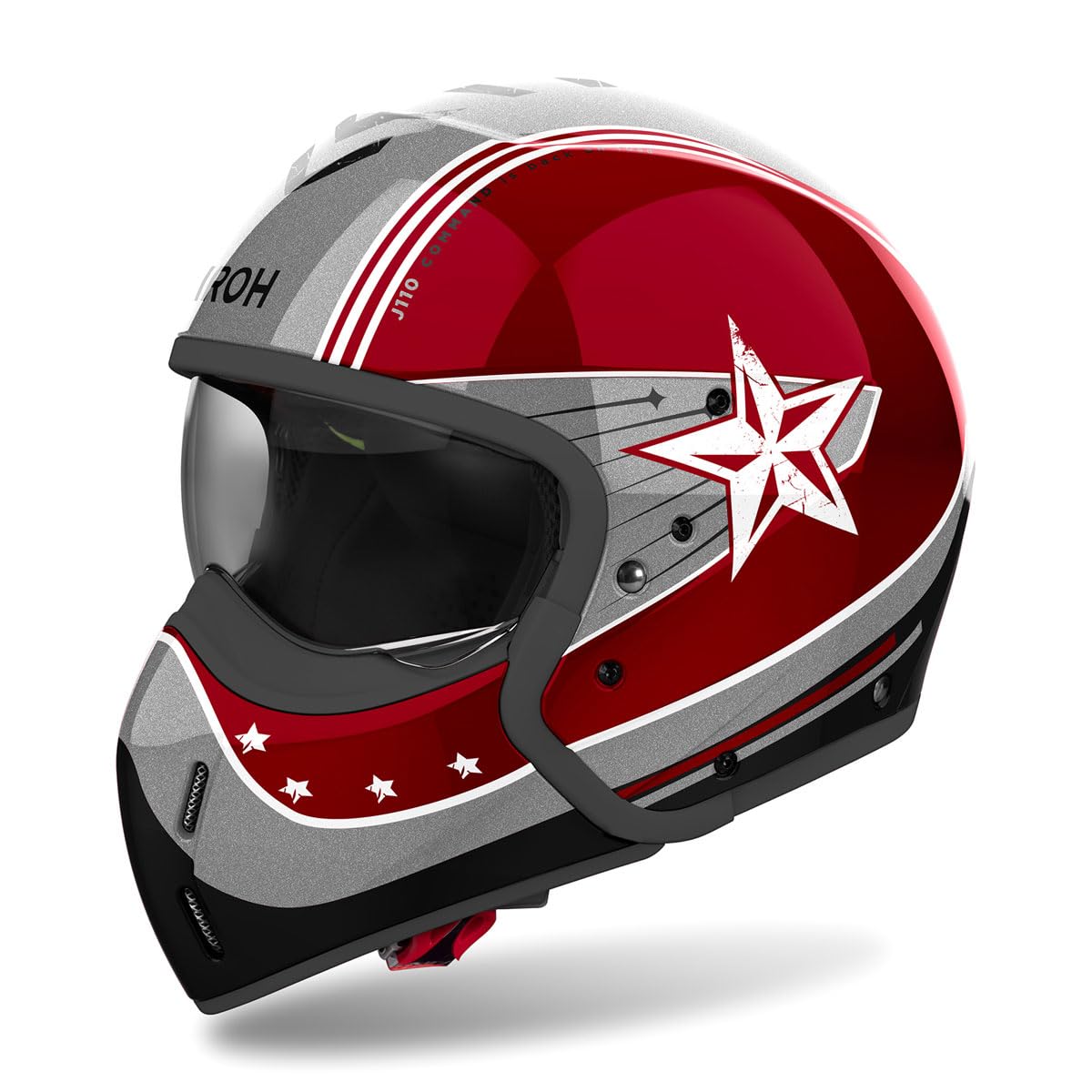 AIROH J 110 Command Burgundy Gloss XL casco cómodo para evitar el calor 6