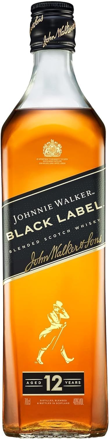 Johnnie Walker Black Label 12 ans Whisky Blend 40% 70cl (Lot de 5)